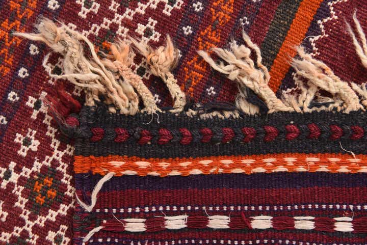 4' 10 x 11' Hand Woven Kilim Fars Wool Runner Rug
