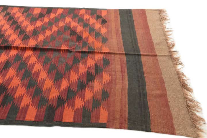 4' 2 x 15' Hand Woven Kilim Fars Wool Runner Rug