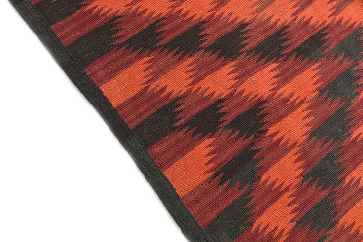 Detail image of 4' 2 x 15' Hand Woven Kilim Fars Wool Runner Rug
