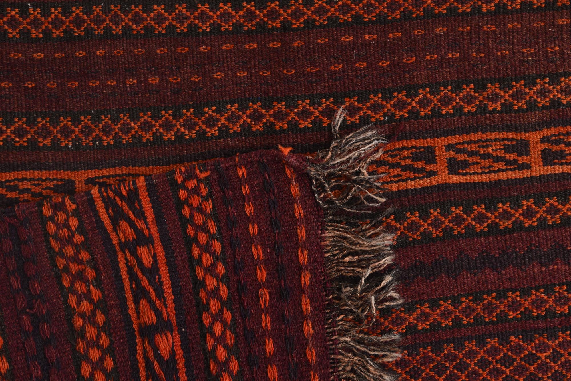 3' 4 x 9' 8 Hand Woven Kilim Fars Wool Runner Rug