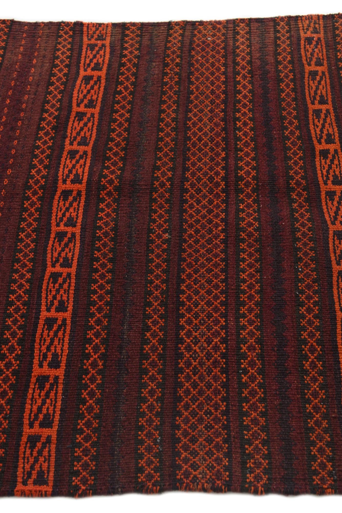 3' 4 x 9' 8 Hand Woven Kilim Fars Wool Runner Rug