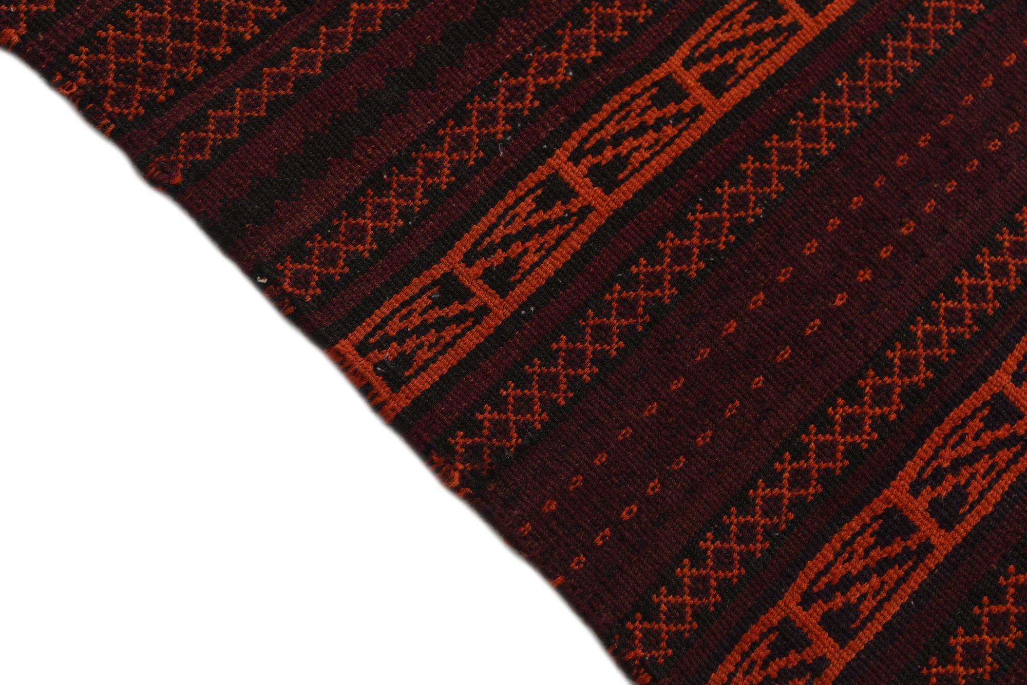3' 4 x 9' 8 Hand Woven Kilim Fars Wool Runner Rug