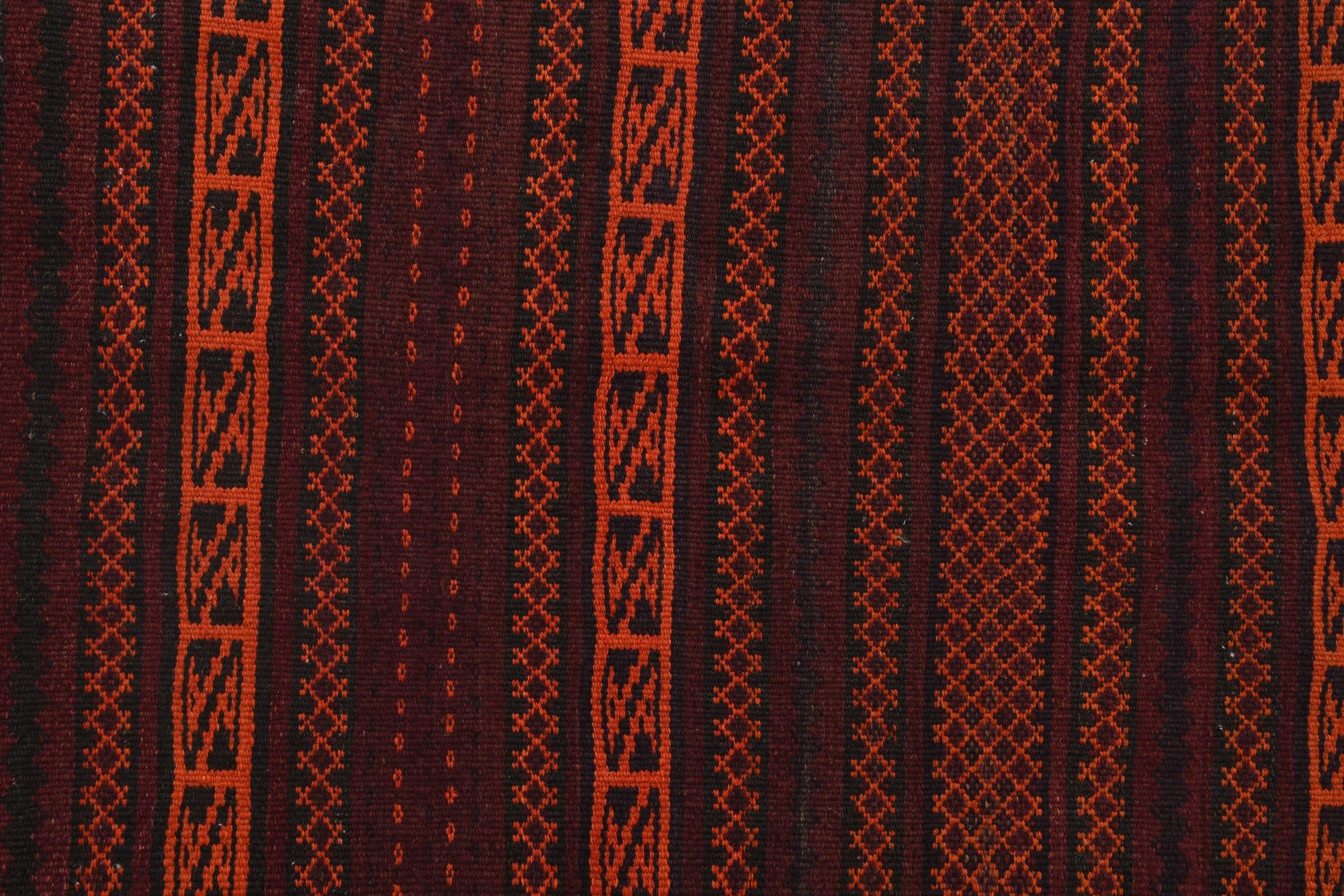 3' 4 x 9' 8 Hand Woven Kilim Fars Wool Runner Rug