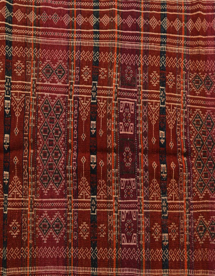 Detail image of 4' 9 x 13' 7  Hand Woven Kilim Fars Wool Runner Rug