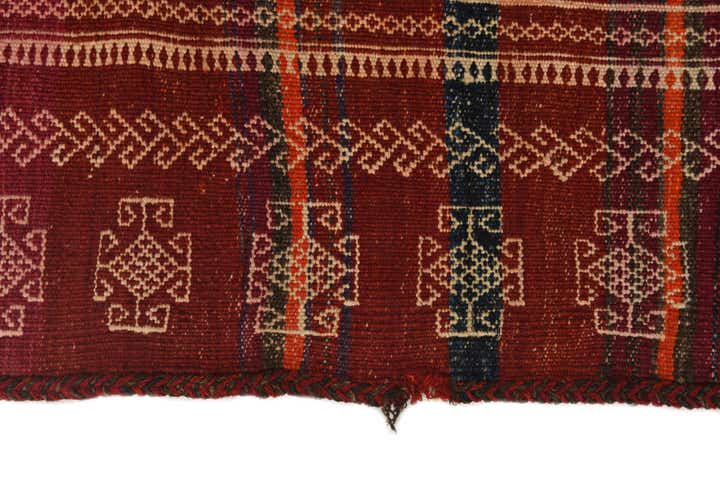 4' 9 x 13' 7 Hand Woven Kilim Fars Wool Runner Rug