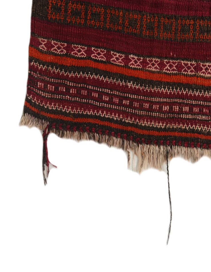 Detail image of 4' 9 x 13' 7  Hand Woven Kilim Fars Wool Runner Rug