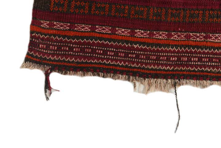 4' 9 x 13' 7 Hand Woven Kilim Fars Wool Runner Rug