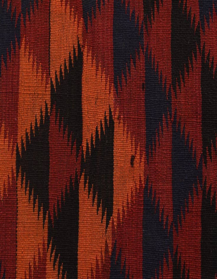 Detail image of 4' 7 x 12' 5  Hand Woven Kilim Fars Wool Runner Rug