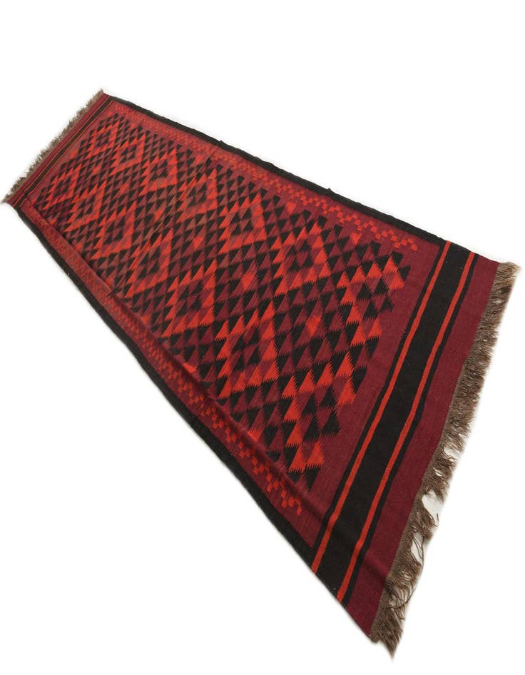 Detail image of 4' 3 x 14' 6  Hand Woven Kilim Fars Wool Runner Rug