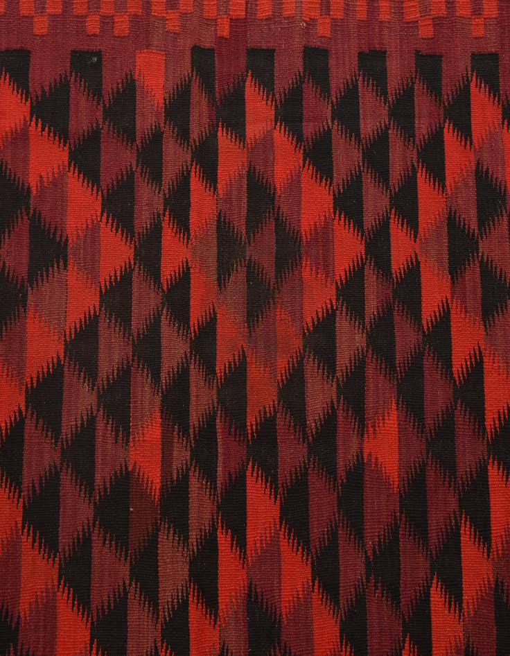 Detail image of 4' 3 x 14' 6  Hand Woven Kilim Fars Wool Runner Rug