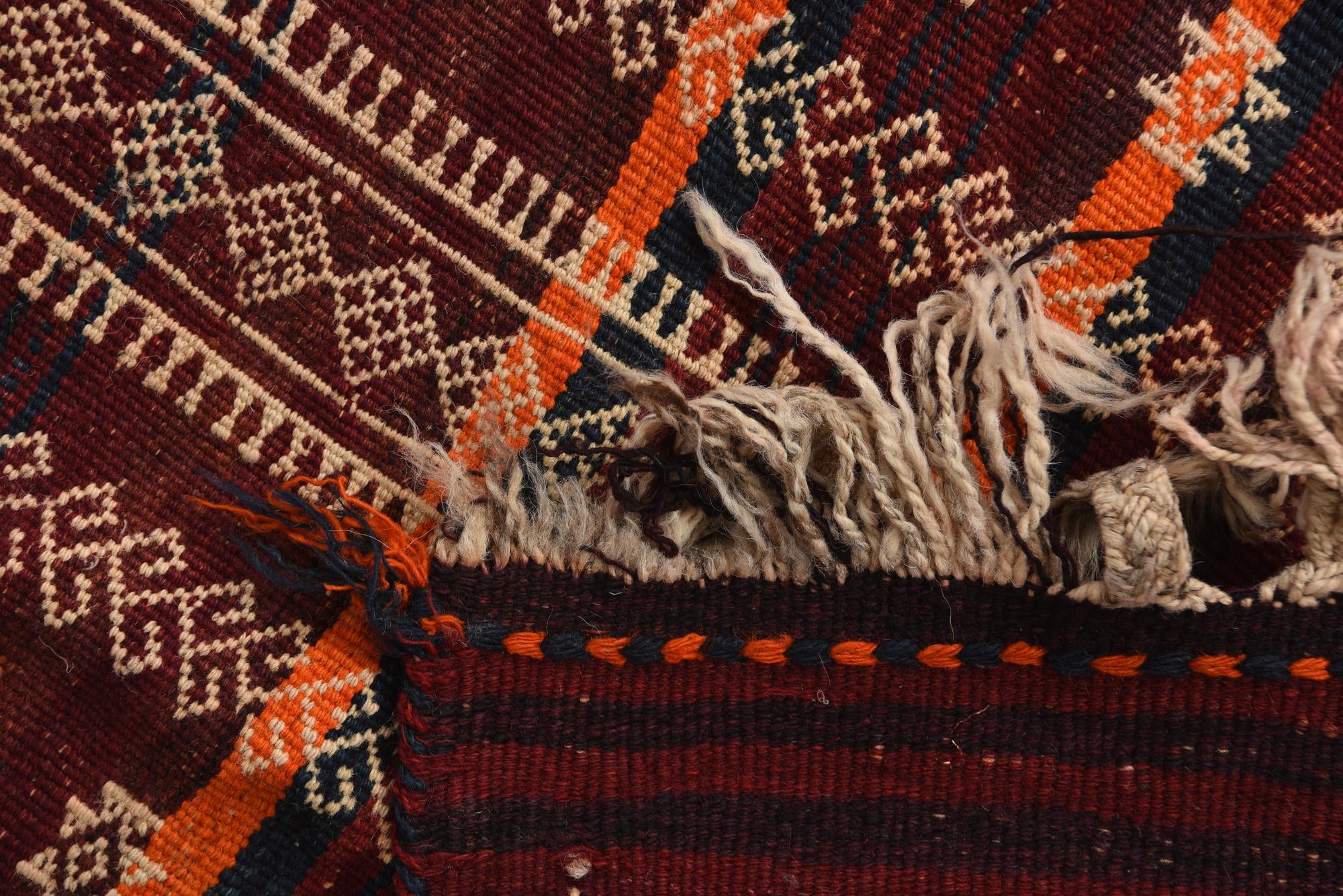 4' 6 x 10' 9 Hand Woven Kilim Fars Wool Runner Rug