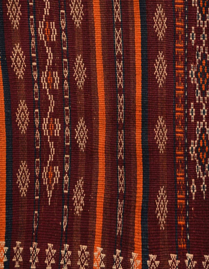 Detail image of 4' 6 x 10' 9  Hand Woven Kilim Fars Wool Runner Rug