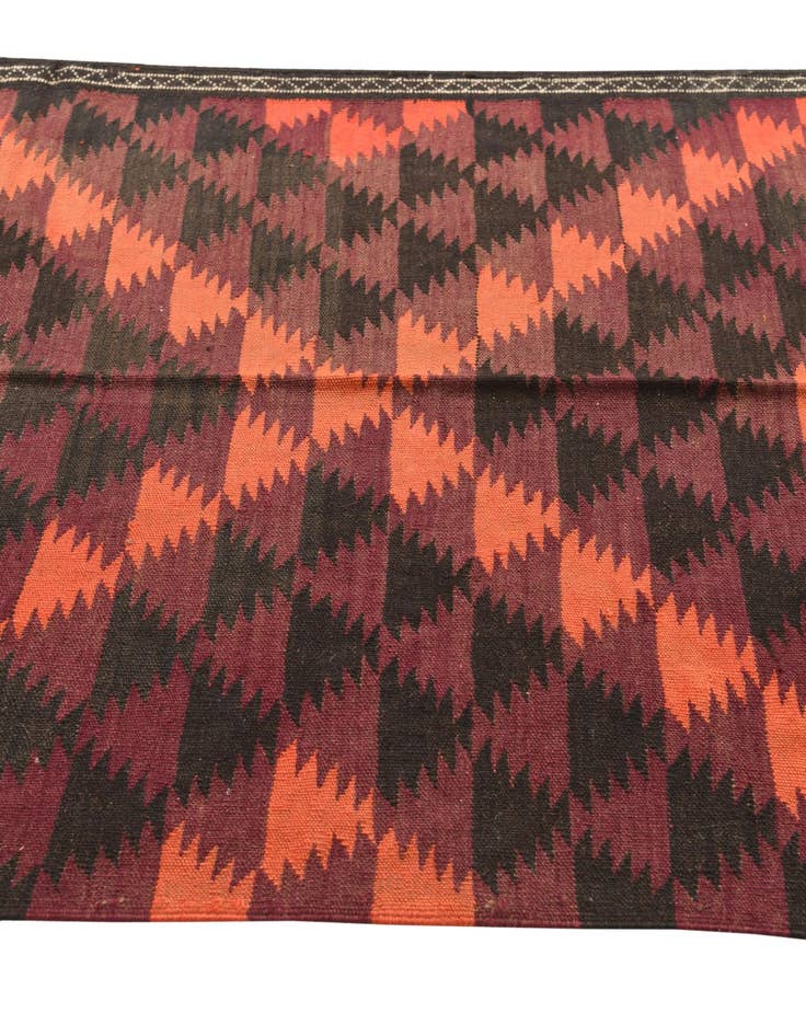 Detail image of 4' 3 x 11' 10  Hand Woven Kilim Fars Wool Runner Rug