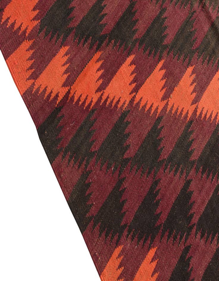 Detail image of 4' 3 x 11' 10  Hand Woven Kilim Fars Wool Runner Rug