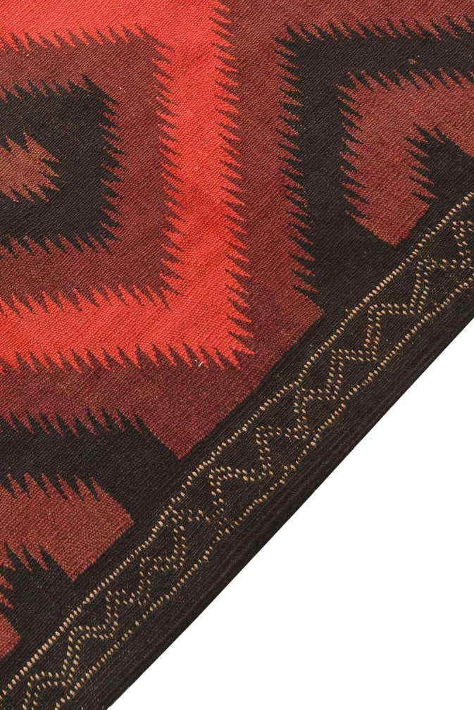 4' 3 x 10' 6 Hand Woven Kilim Fars Wool Runner Rug