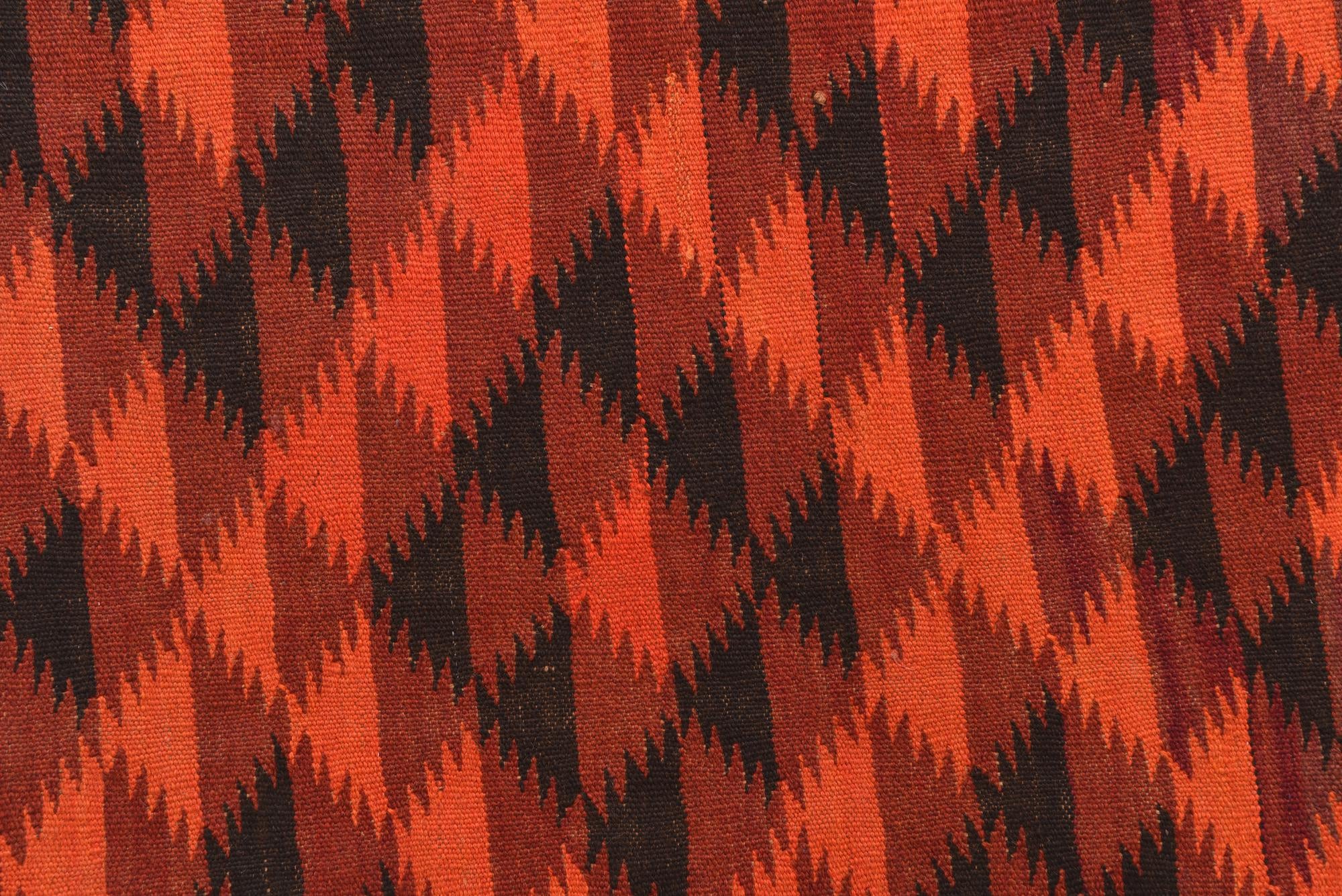 4' 4 x 12' 1 Hand Woven Kilim Fars Wool Runner Rug