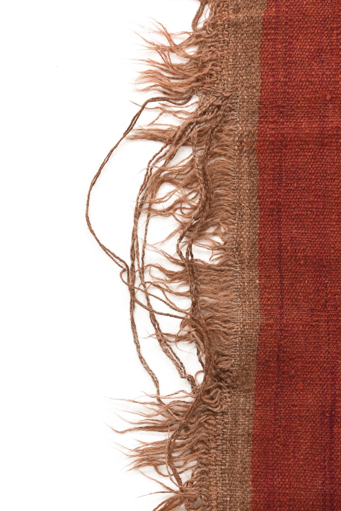 4' 4 x 12' 1 Hand Woven Kilim Fars Wool Runner Rug