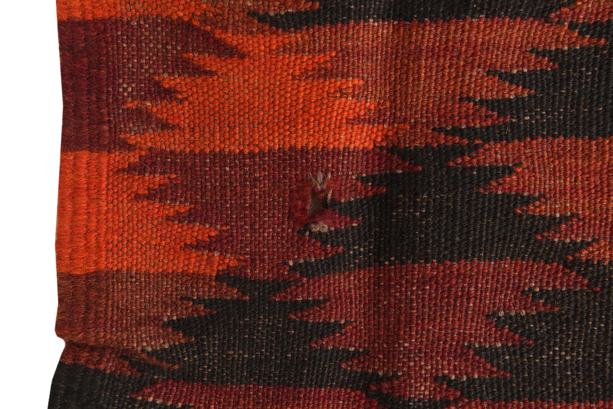 4' 1 x 13' 2 Hand Woven Kilim Fars Wool Runner Rug
