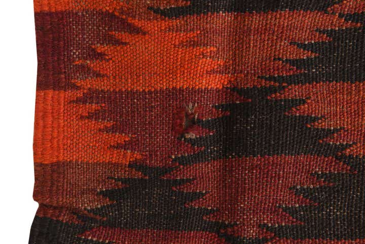 4' 1 x 13' 2 Hand Woven Kilim Fars Wool Runner Rug