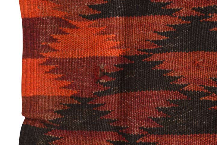 4' 1 x 13' 2 Hand Woven Kilim Fars Wool Runner Rug