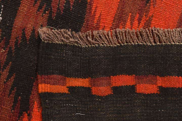 4' 1 x 13' 2 Hand Woven Kilim Fars Wool Runner Rug
