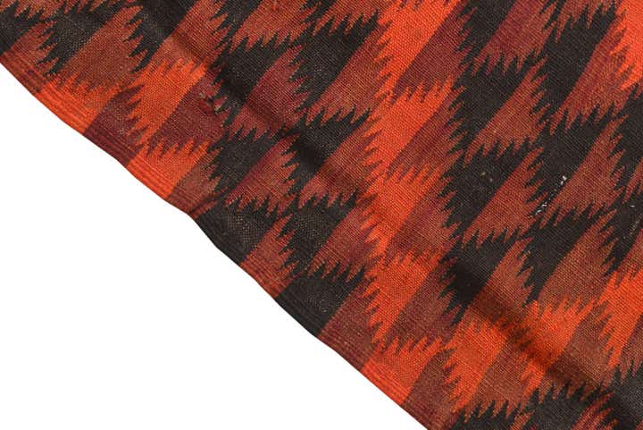 4' 1 x 13' 2 Hand Woven Kilim Fars Wool Runner Rug