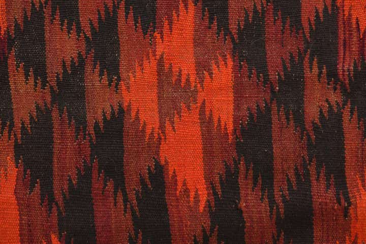 4' 1 x 13' 2 Hand Woven Kilim Fars Wool Runner Rug