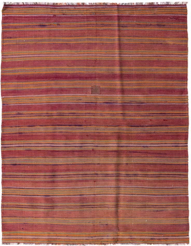 Detail image of 4' 3 x 9' 1 Hand Woven Kilim Fars Wool Runner Rug