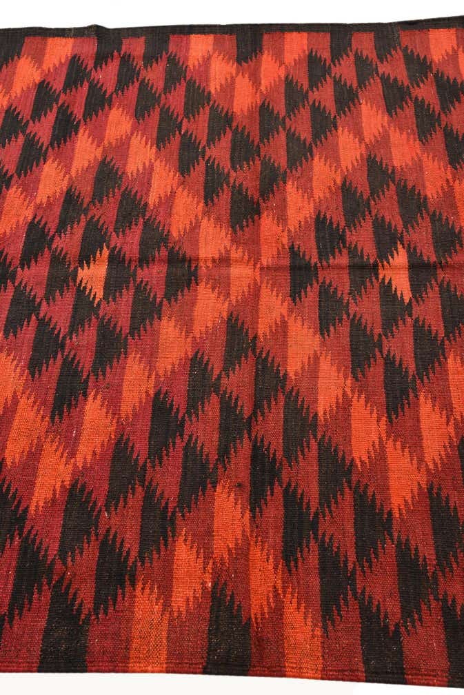 4' 6 x 11' 7 Hand Woven Kilim Fars Wool Runner Rug