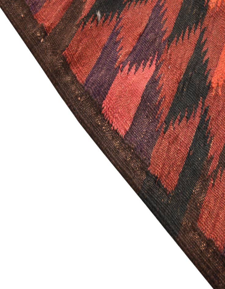 Detail image of 4' 4 x 12' 10  Hand Woven Kilim Fars Wool Runner Rug