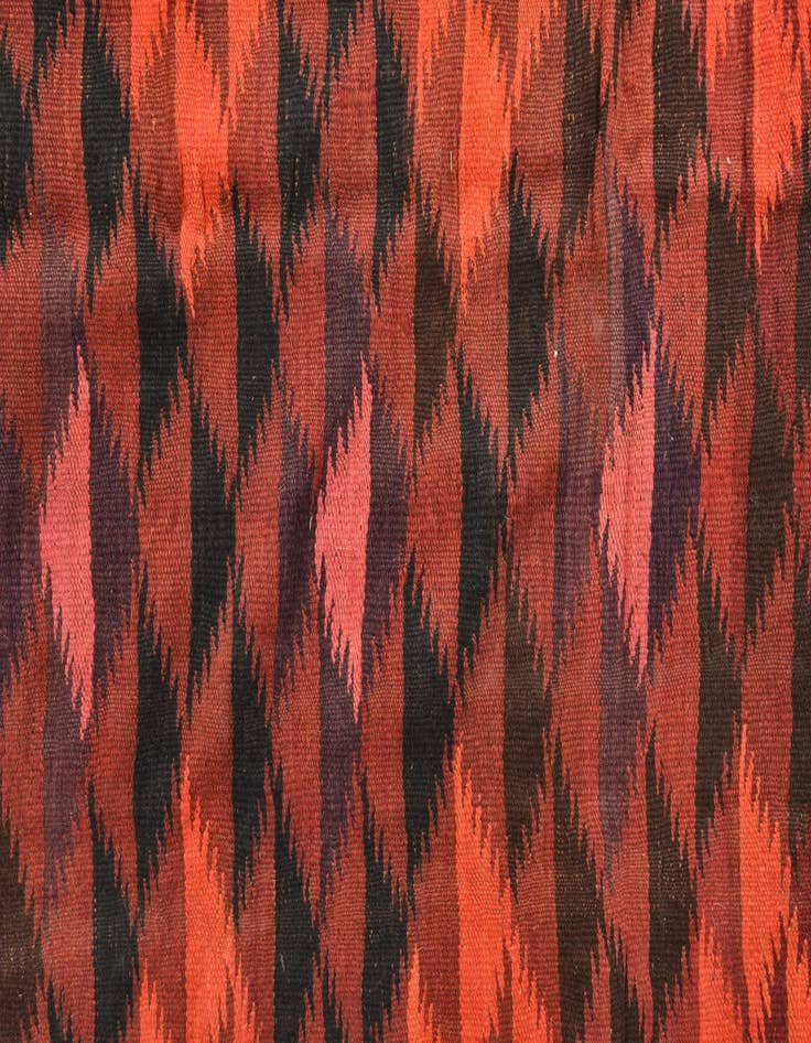 Detail image of 4' 4 x 12' 10  Hand Woven Kilim Fars Wool Runner Rug