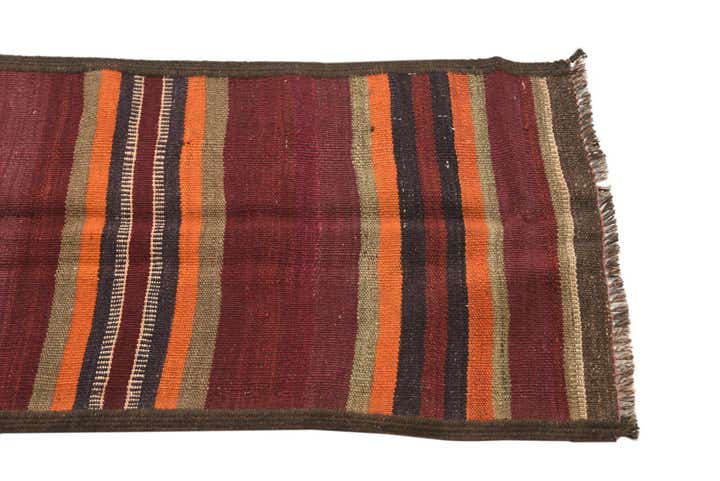 1' 9 x 9' Hand Woven Kilim Fars Wool Runner Rug