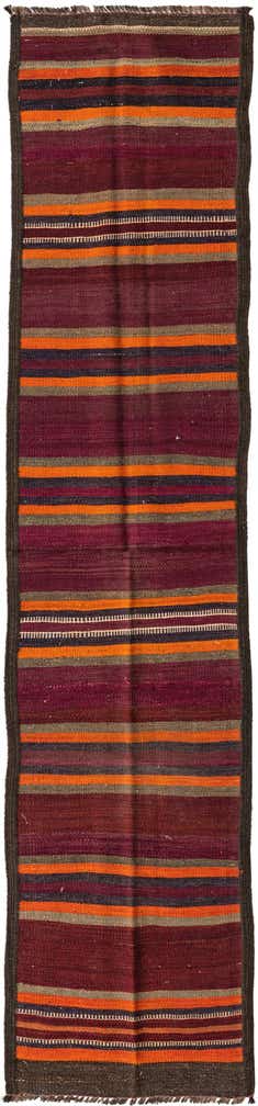 1' 9 x 9' Hand Woven Kilim Fars Wool Runner Rug