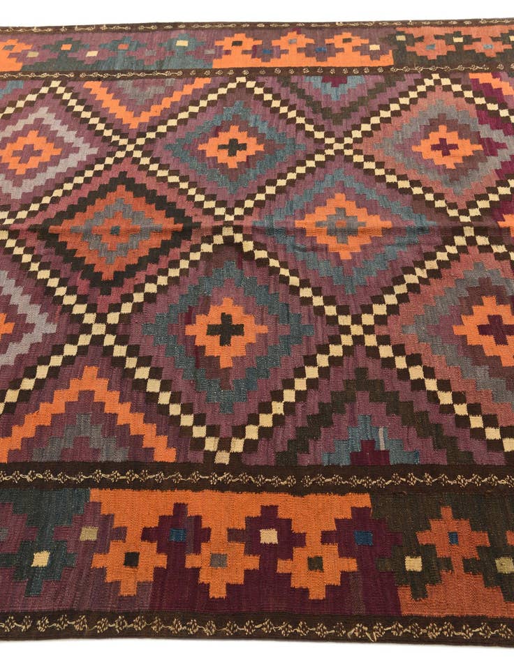 Detail image of 5' 10 x 13' 2  Hand Woven Kilim Fars Wool Runner Rug