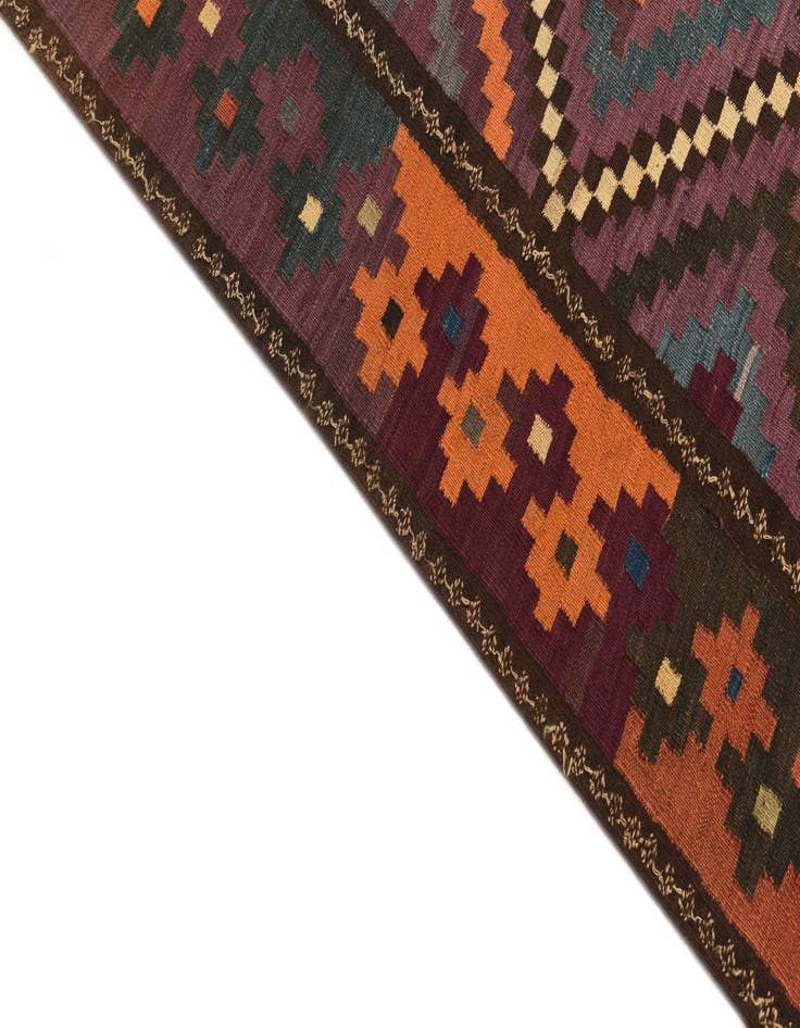 Detail image of 5' 10 x 13' 2  Hand Woven Kilim Fars Wool Runner Rug
