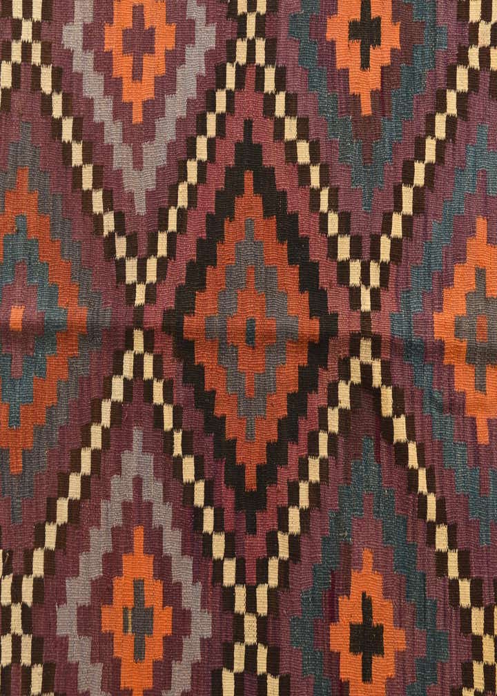 5' 10 x 13' 2 Hand Woven Kilim Fars Wool Runner Rug