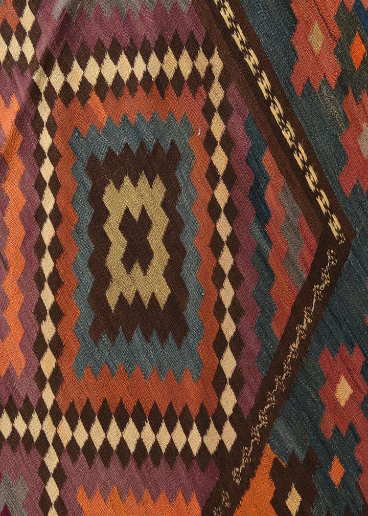 5' 10 x 13' 2 Hand Woven Kilim Fars Wool Runner Rug