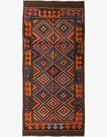 5' 10 x 13' 2 Hand Woven Kilim Fars Wool Runner Rug