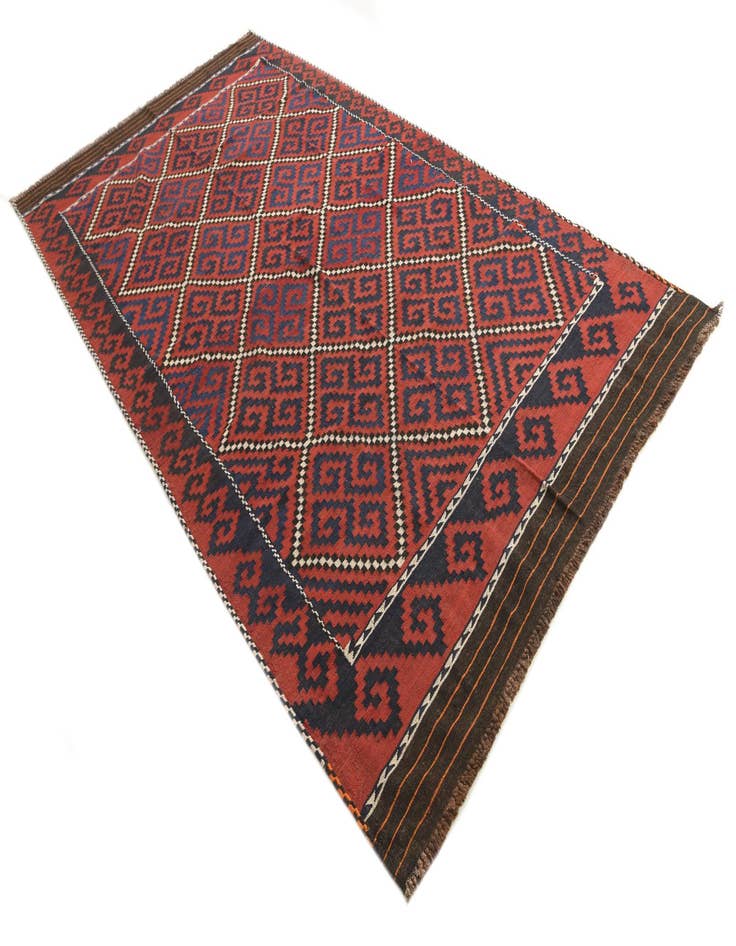 Detail image of 6' 5 x 12'  Hand Woven Kilim Fars Wool Runner Rug