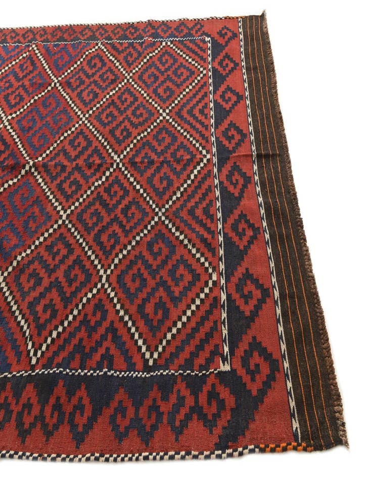 Detail image of 6' 5 x 12'  Hand Woven Kilim Fars Wool Runner Rug