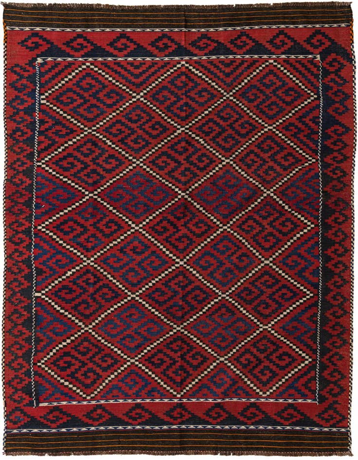 Detail image of 6' 5 x 12' Hand Woven Kilim Fars Wool Runner Rug