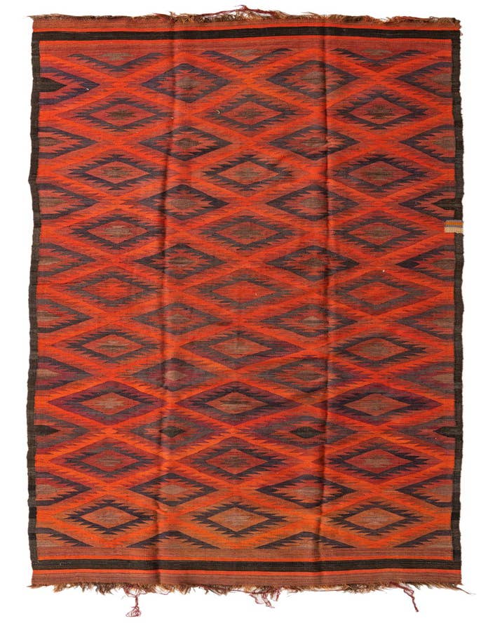 Detail image of 4' 9 x 14' 3 Hand Woven Kilim Fars Wool Runner Rug