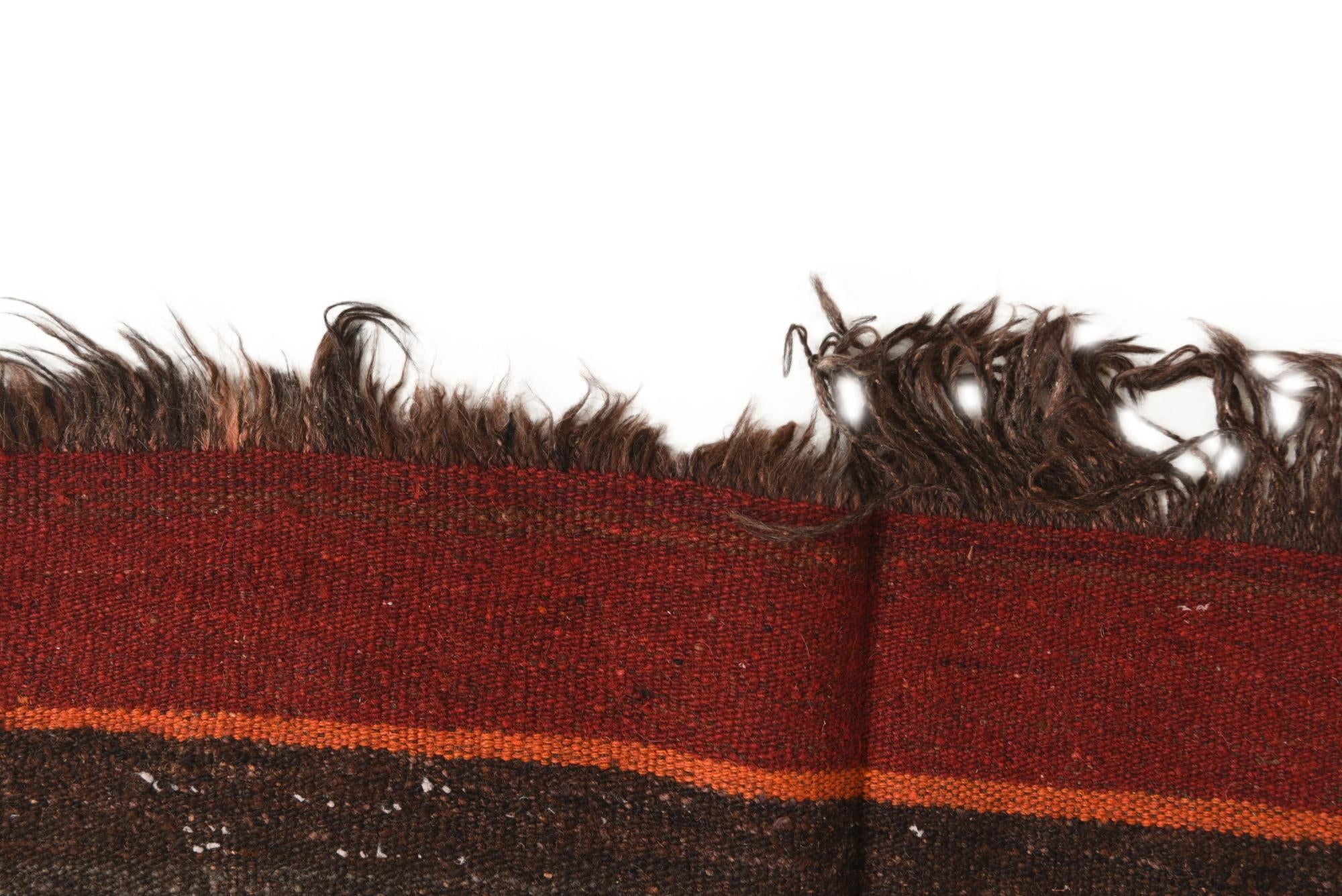 4' 6 x 14' 5 Hand Woven Kilim Fars Wool Runner Rug