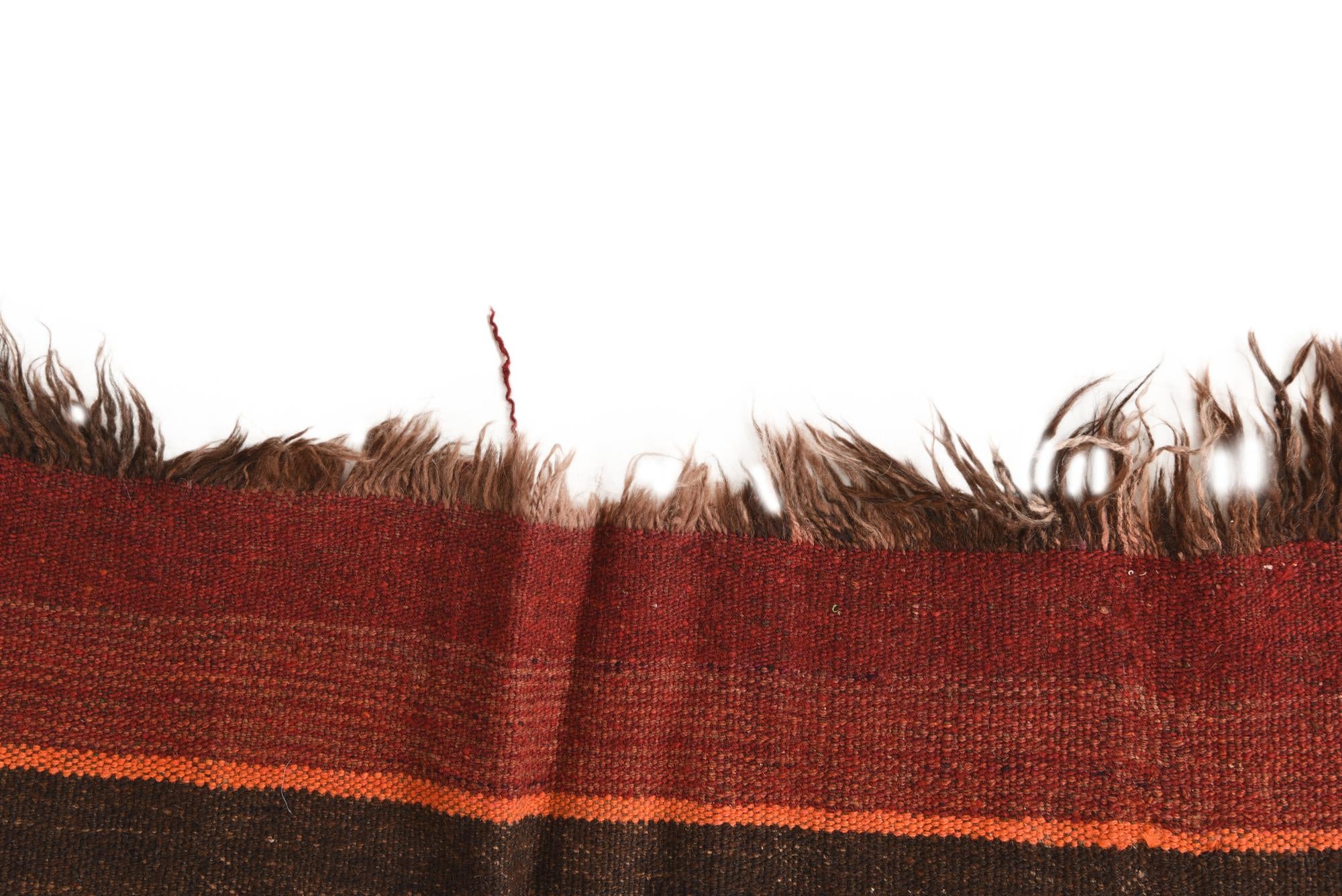 4' 6 x 14' 5 Hand Woven Kilim Fars Wool Runner Rug