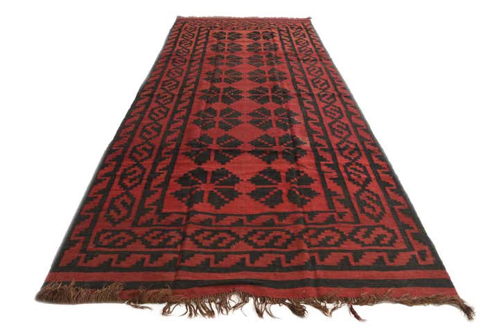 5' 7 x 13' 4 Hand Woven Kilim Fars Wool Runner Rug