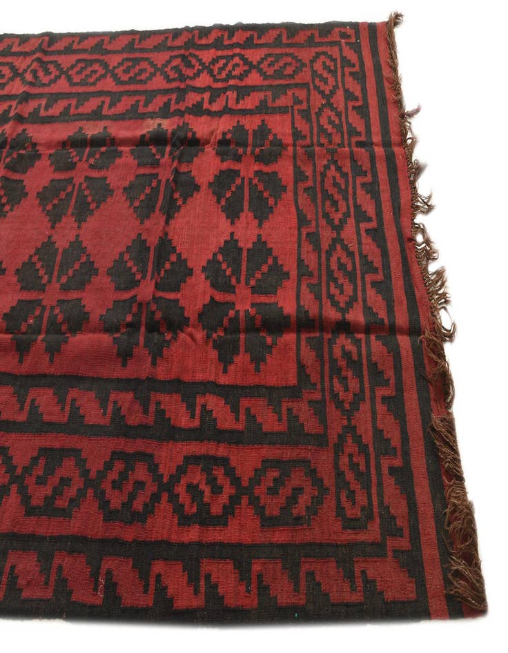 Detail image of 5' 7 x 13' 4  Hand Woven Kilim Fars Wool Runner Rug