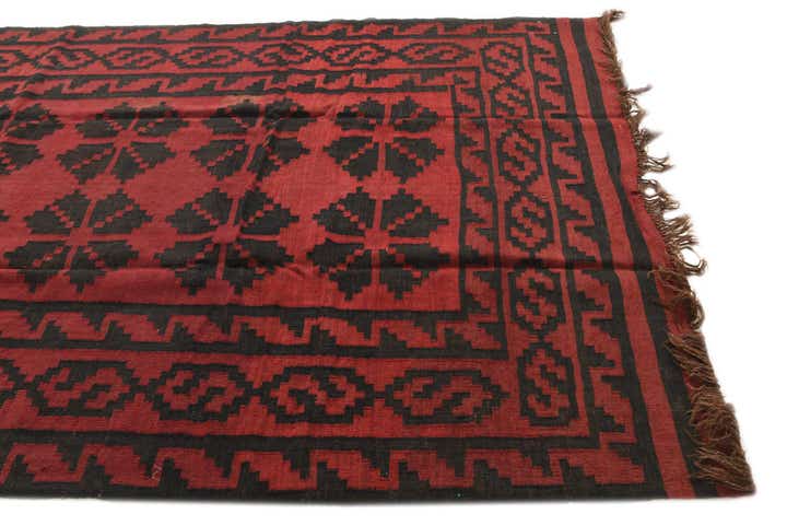 5' 7 x 13' 4 Hand Woven Kilim Fars Wool Runner Rug