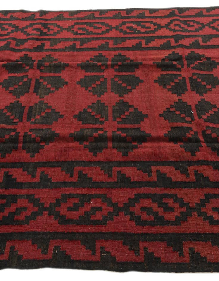 Detail image of 5' 7 x 13' 4  Hand Woven Kilim Fars Wool Runner Rug