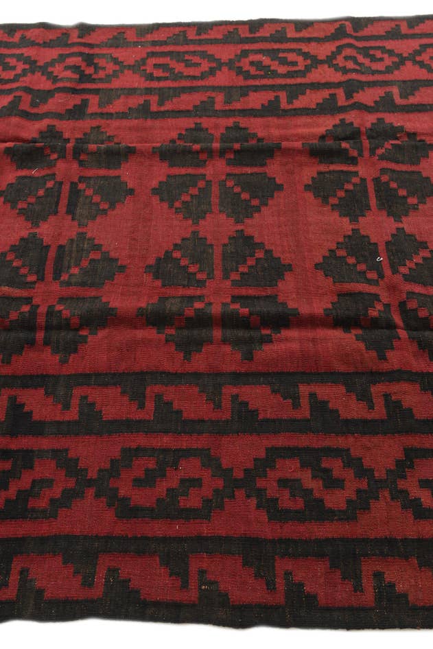 Detail image of 5' 7 x 13' 4 Hand Woven Kilim Fars Wool Runner Rug