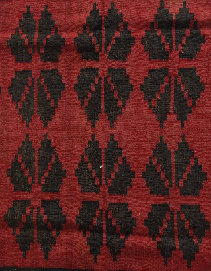 Detail image of 5' 7 x 13' 4  Hand Woven Kilim Fars Wool Runner Rug